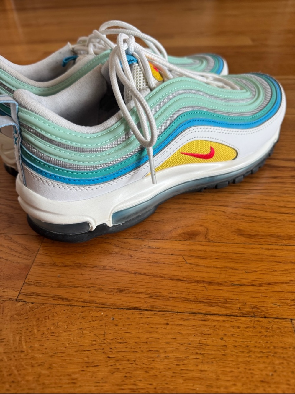 Nike Air Max Spring Floral Sneakers with Mint, Blue & Yellow Accents